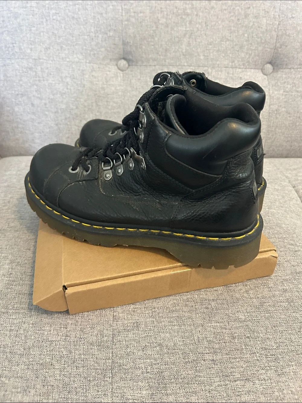 Dr. Martens Black Smooth Leather Ankle Boots